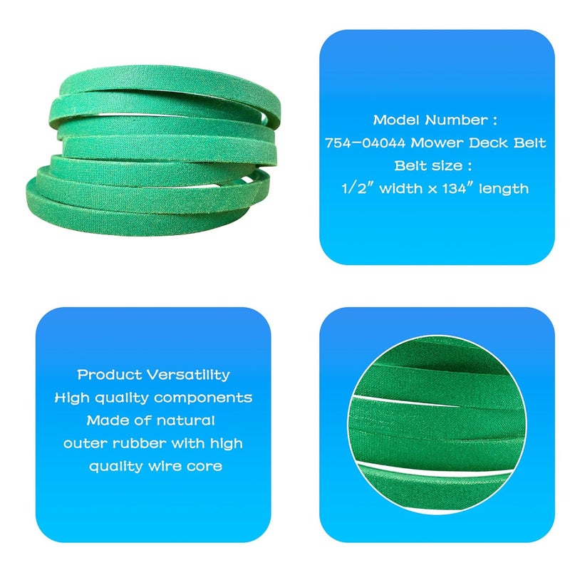 PELIF 754-04044 Mower Deck Belt 1/2" x134" for Cub Cadet MTD 754-04044A 954-04044 954-04044A Ariens Gravely 07200436 Lawn Tractors - Image 2